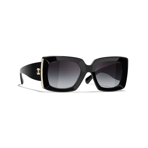 black sunglasses chanel|chanel sunglasses for women black.